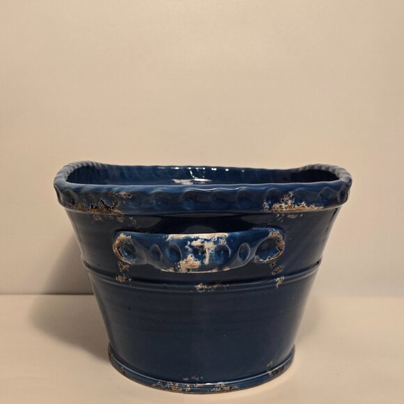 Williams Sonoma Blue Rustic Italian Vase - Picture 2 of 12